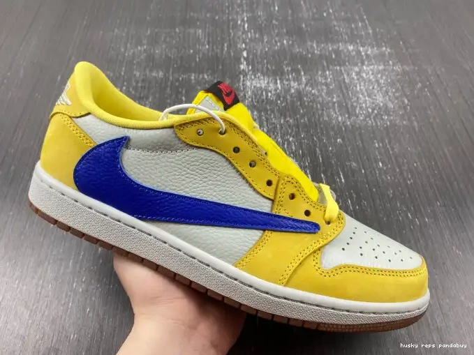 Cheap Husky Low Travis x 1 Air Jordan OG Canary DZ4137-700 Scott 0513